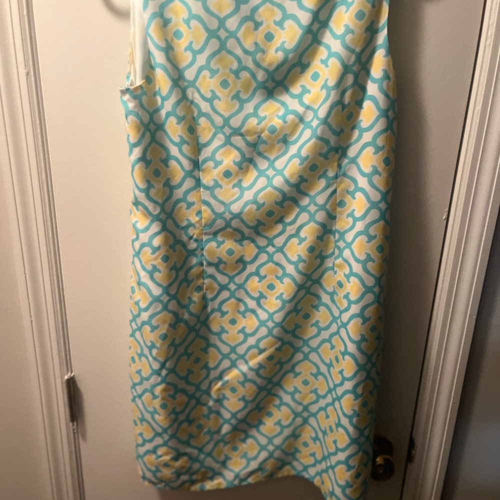 Blue and Yellow Patterned Dress